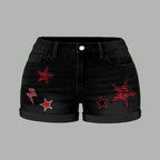 San Francisco 49ers X Pokémon Bodysuit  & Stretch Black Denim Shorts Two-Piece Set