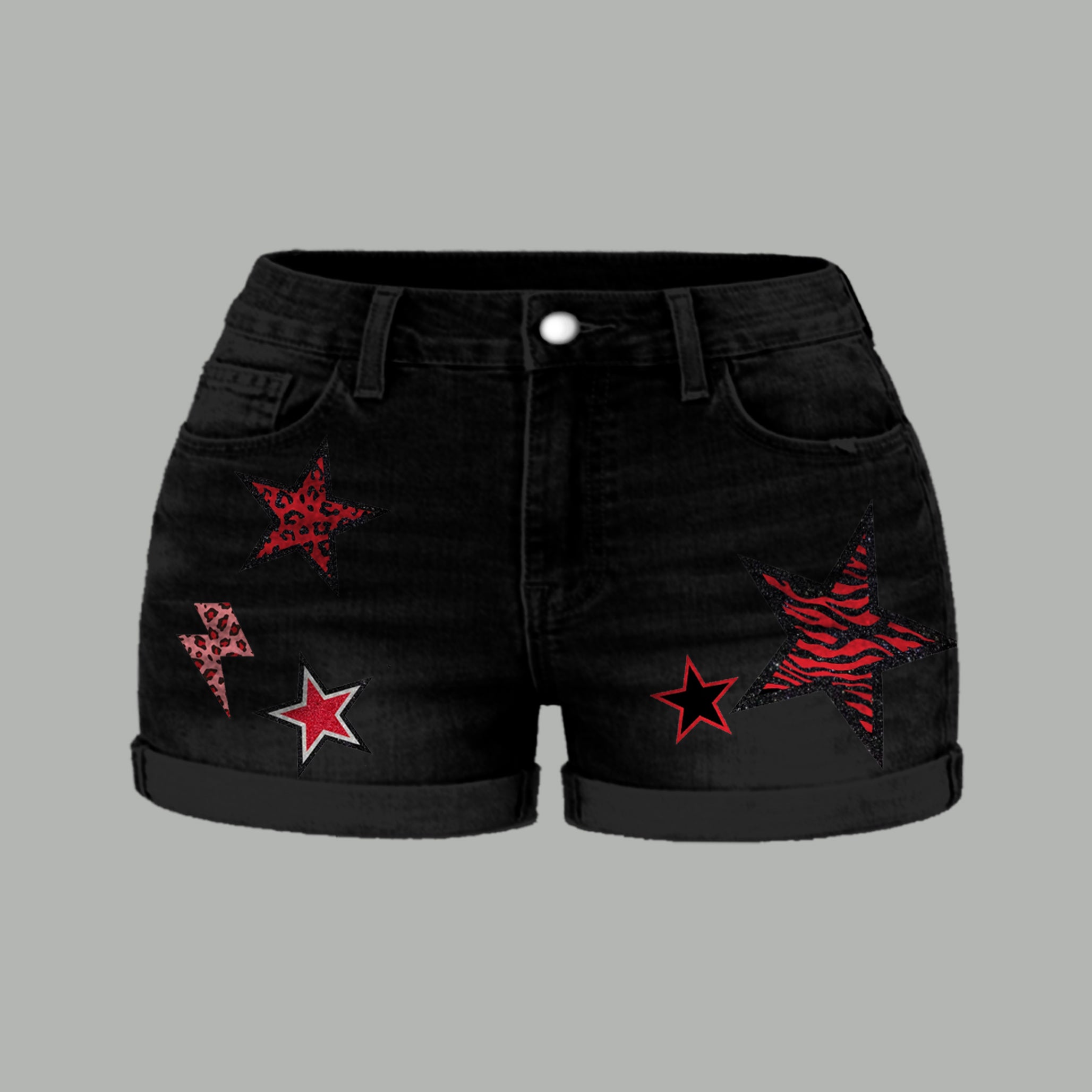 San Francisco 49ers X Pokémon Bodysuit  & Stretch Black Denim Shorts Two-Piece Set