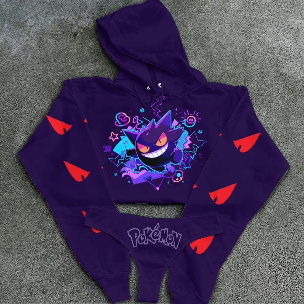 Pokémon Women's Cropped Hoodie & Thong Sets
