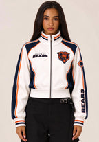 Women's Chicago Bears Cropped Zip Up Track Jacket