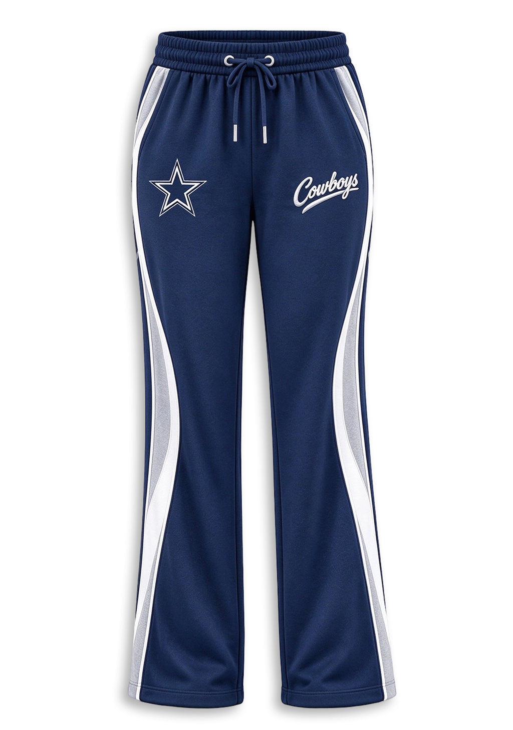 Women's Dallas Cowboys Crewneck Sweatshirt & Flared Pants 2 Piece Set