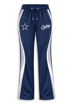 Women's Dallas Cowboys Crewneck Sweatshirt & Flared Pants 2 Piece Set