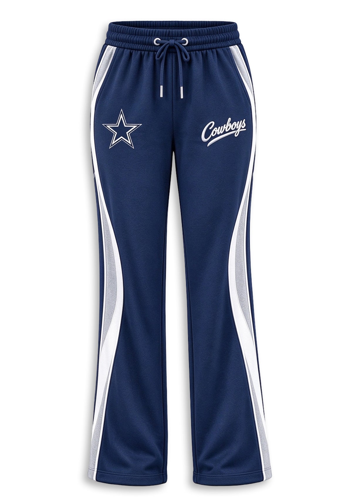 Women's Dallas Cowboys Crewneck Sweatshirt & Flared Pants 2 Piece Set