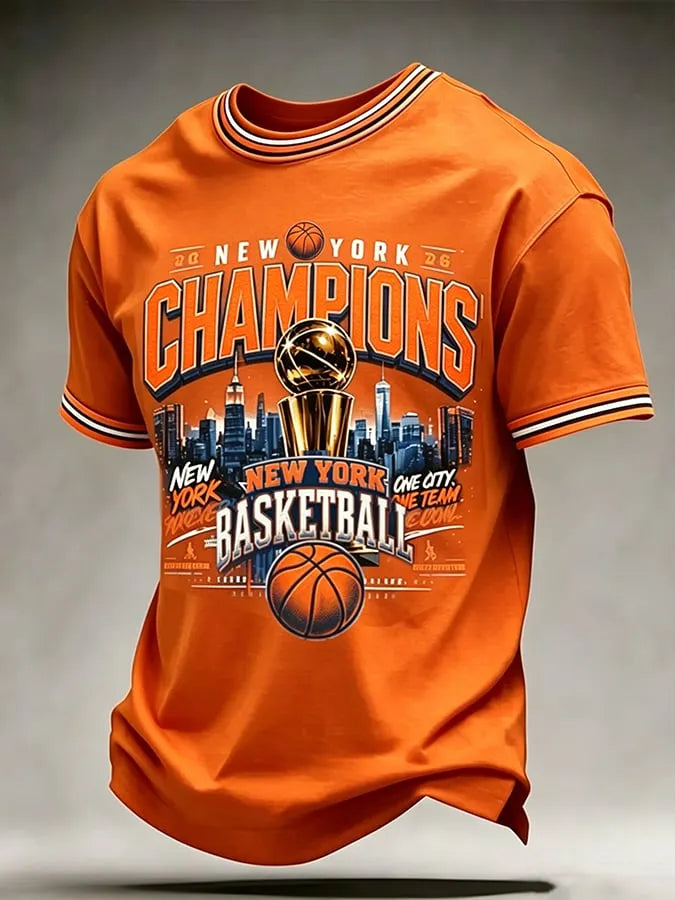 Men's New York Champions Basketball Ringer T Shirt Secondary image