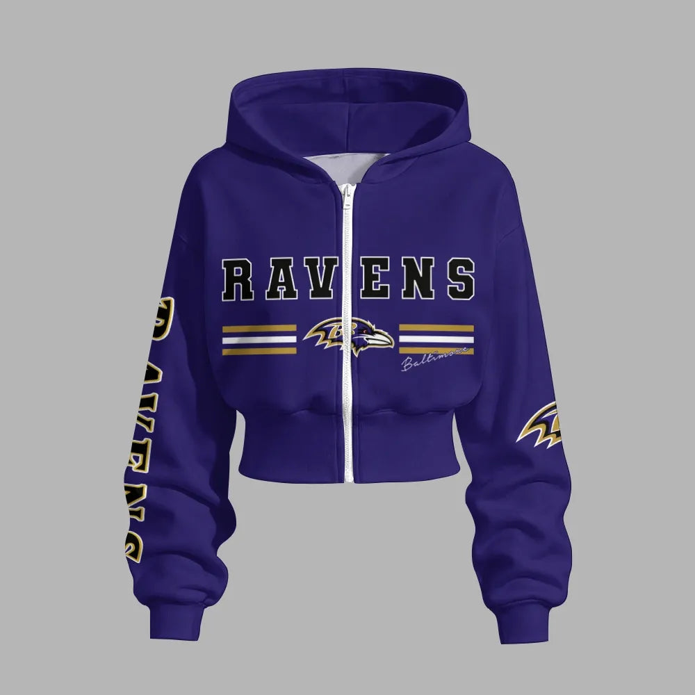 Baltimore Ravens Zip-up hooded jacket and elastic-waist pants set | NFL Secondary image