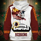 Washington Commanders 2026 New 3D Graphic Hoodie