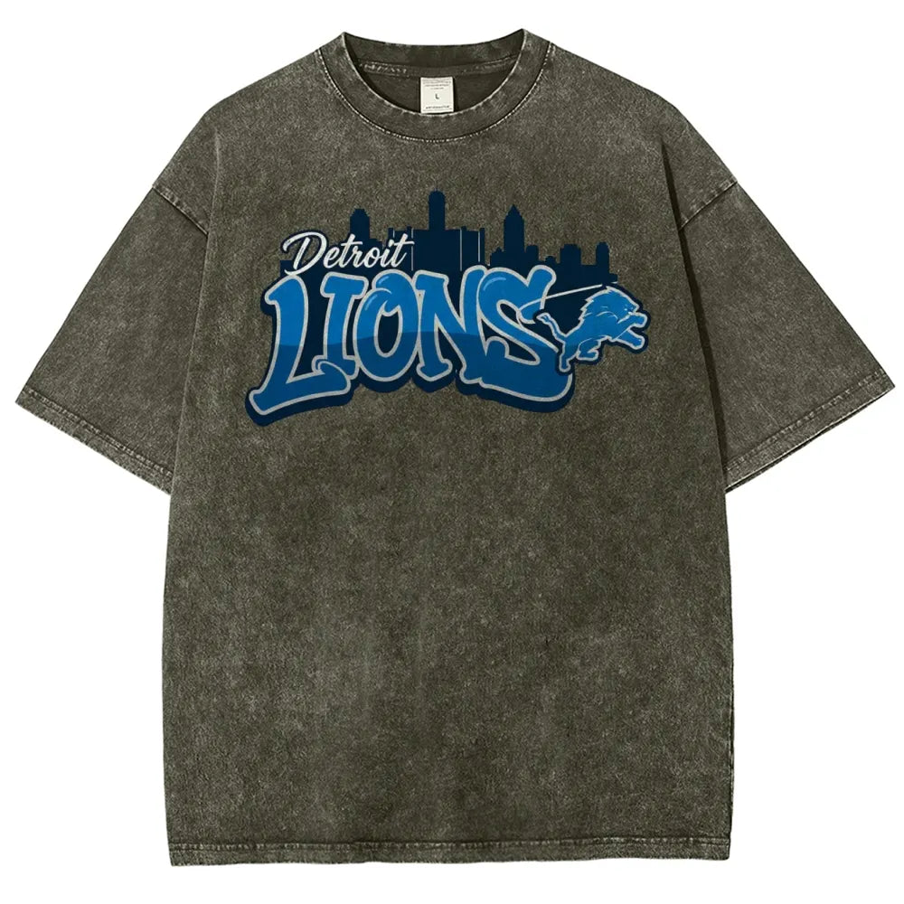 Detroit Lions Unisex Vintage Washed T-shirt