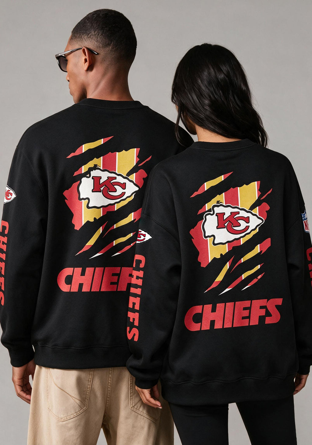 Retro Kansas City Chiefs 1960 Football Graphic Crewneck Sweatshirt
