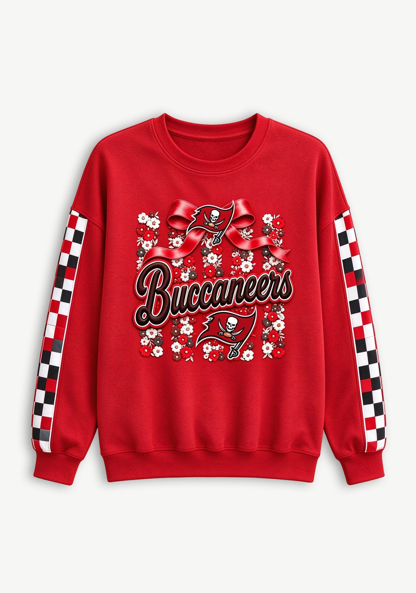 Women's Tampa Bay Buccaneers Floral Bow Crewneck Sweatshirt Secondary image