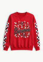 Women's Tampa Bay Buccaneers Floral Bow Crewneck Sweatshirt