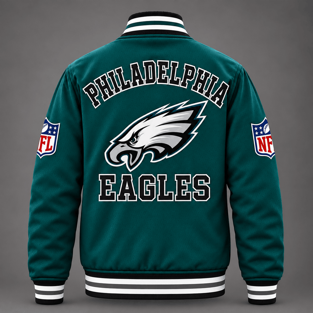 Philadelphia Eagles Dark Green Varsity Jacket