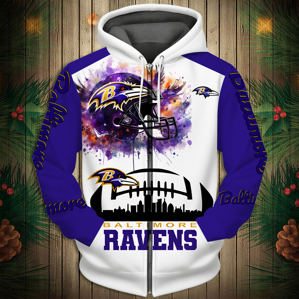 Baltimore Ravens 2026 New 3D Graphic Hoodie