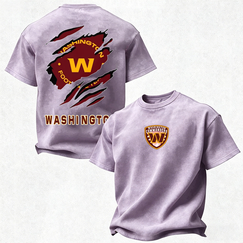 Washington Commanders Printed Unisex 100% Pure Cotton Washed T-Shirt