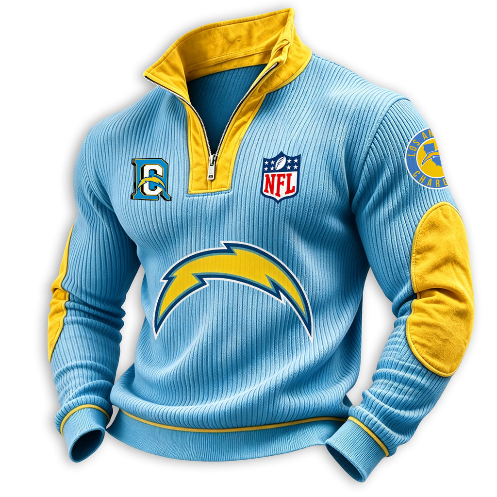Men’s Los Angeles Chargers 1/4 Zip Pullover Sweatshirt