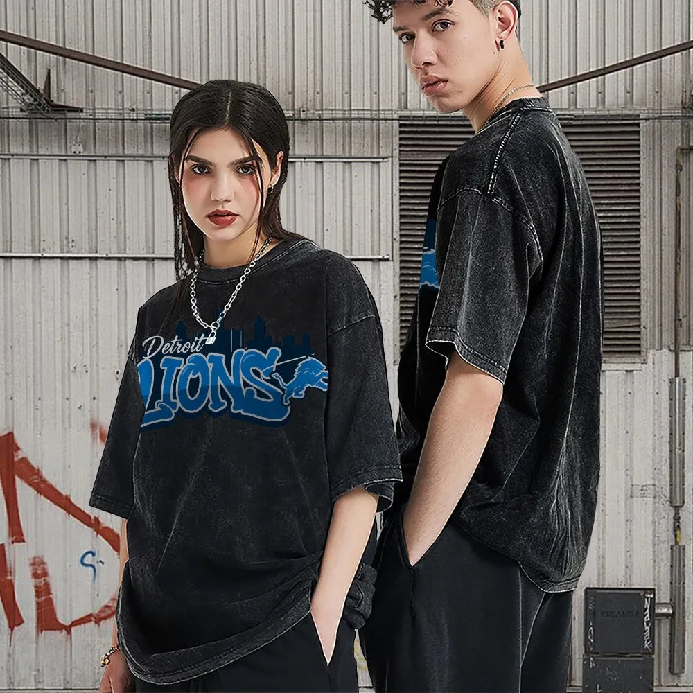 Detroit Lions Unisex Vintage Washed T-shirt