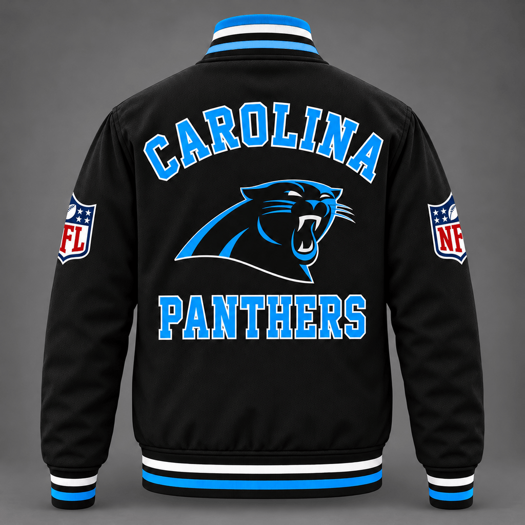 Carolina Panthers Black Varsity Jacket
