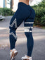 Dallas Cowboys Football Team Star Workout Leggings For Lady