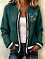Women'S Casual Football Print Knitted Cardigan Top