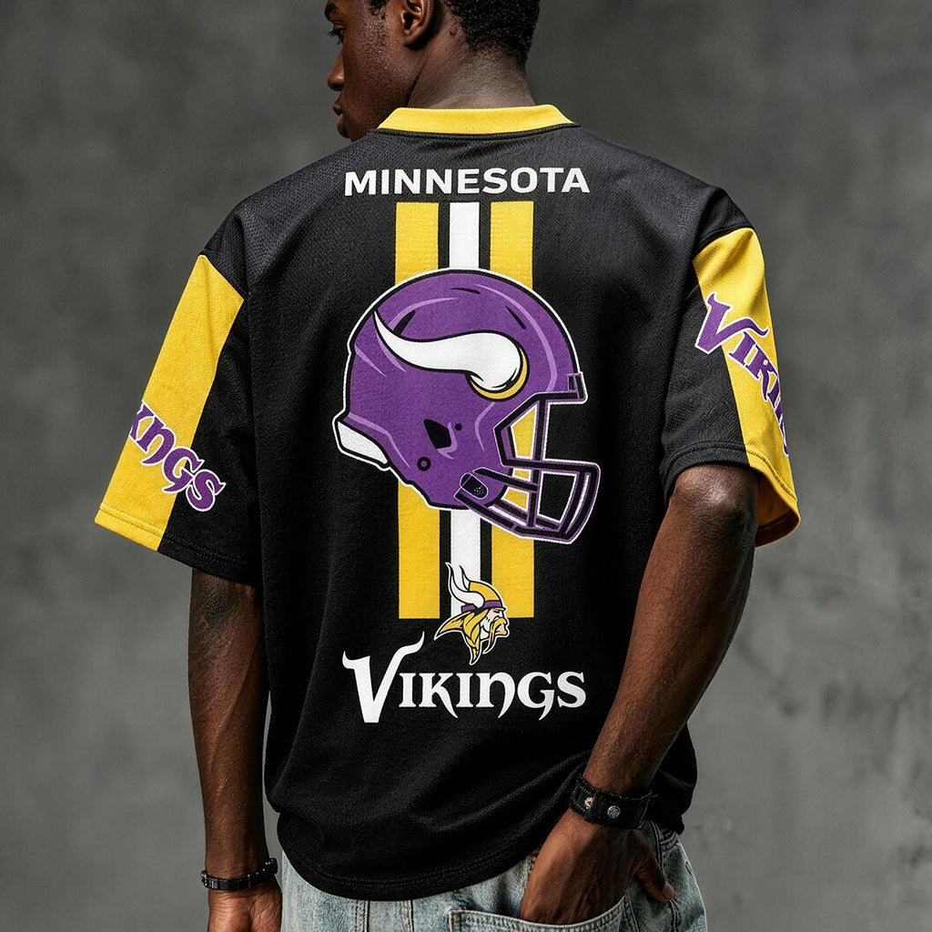 Minnesota Vikings Warrior Black Graphic Jersey Shirts