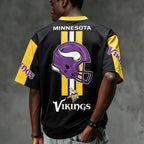 Minnesota Vikings Warrior Black Graphic Jersey Shirts
