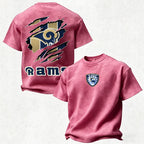 Los Angeles Rams Printed Unisex 100% Pure Cotton Washed T-Shirt