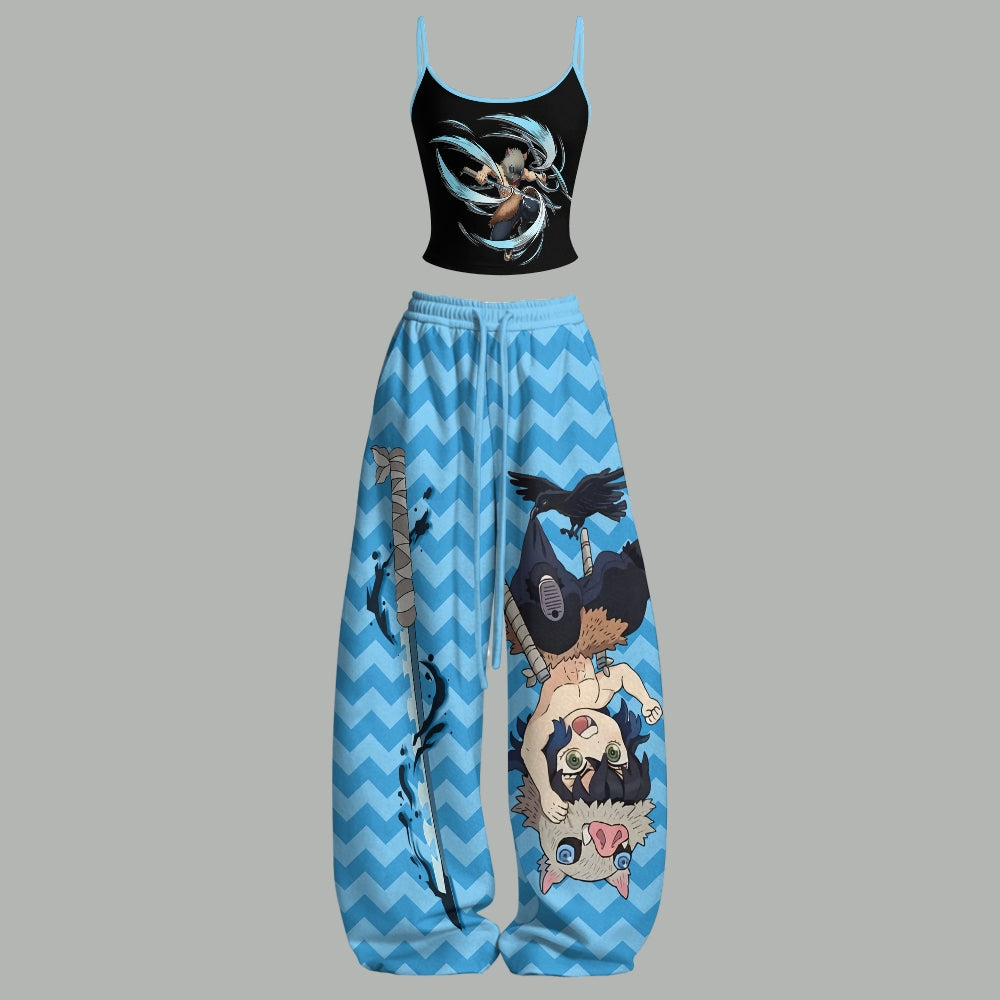 Demon Slayer Top & Elasticated Trousers Two-Piece Set Main image