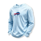 Buffalo Bills Helmet Waffle Knit Crewneck Sweatshirt