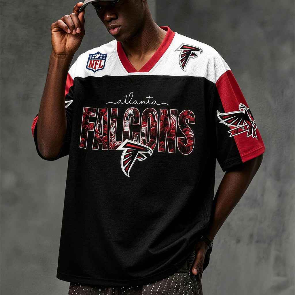 Atlanta Falcons Floral Skull Graphic Jersey Shirts