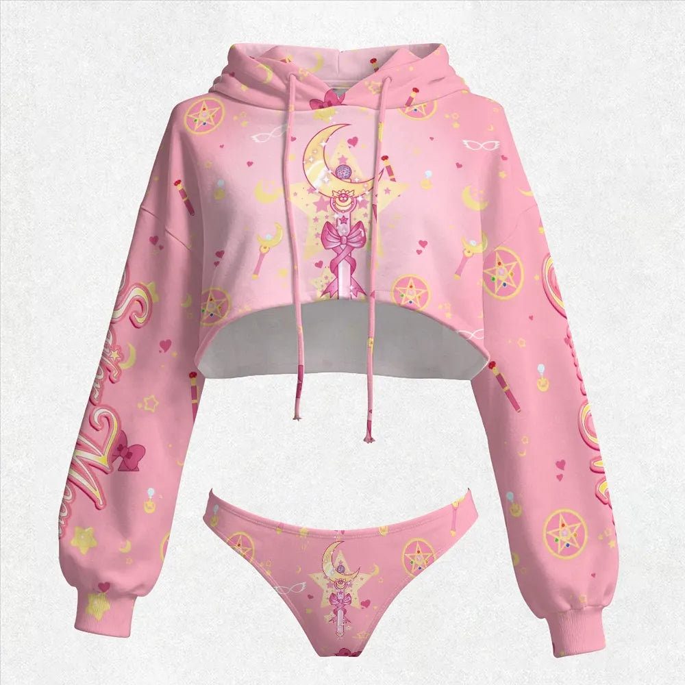 "Sailor Moon" Women's Hooded Thicken Suit Set