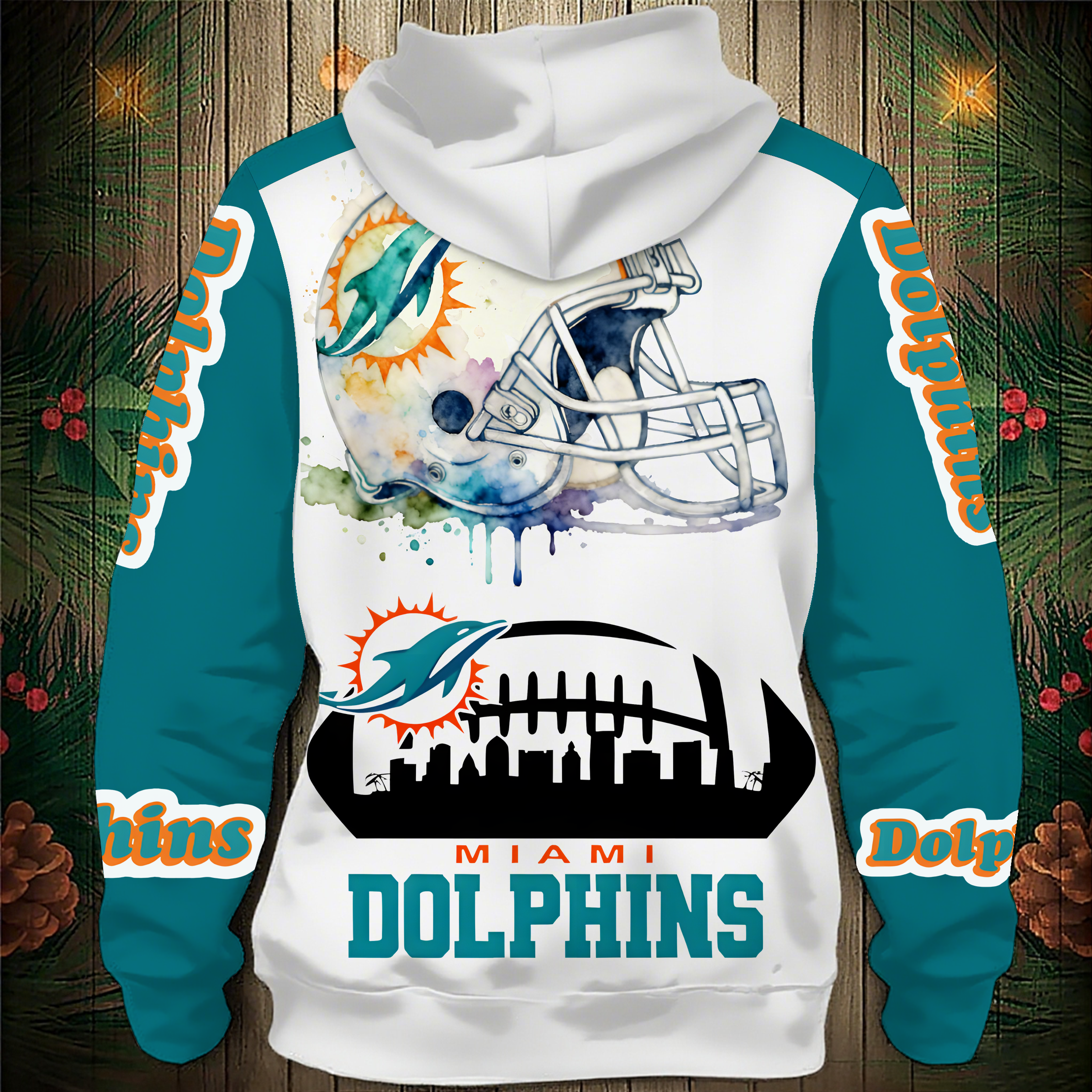Miami Dolphins 2026 New 3D Graphic Hoodie