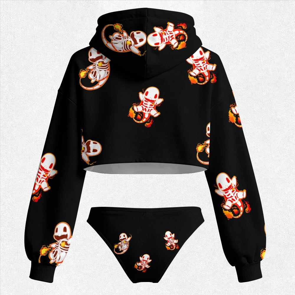 Pokémon Women's Cropped Hoodie & Thong Sets