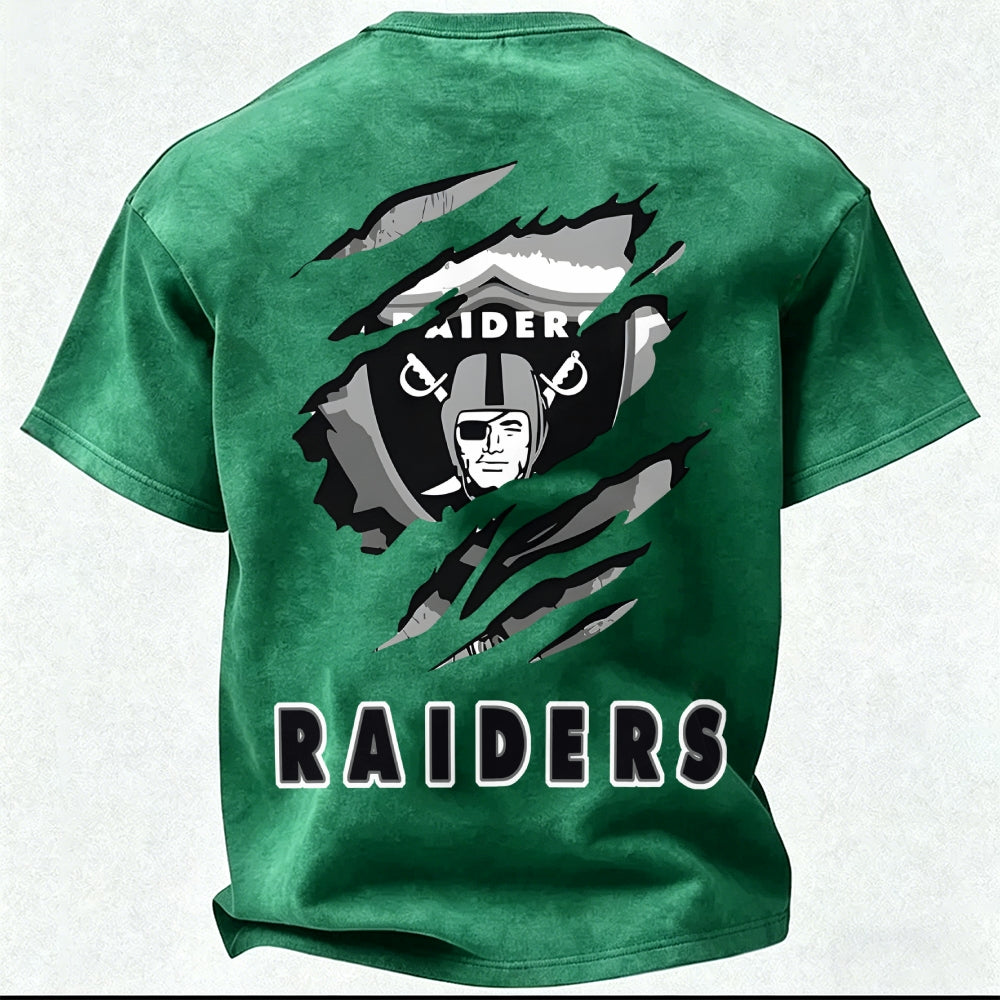 Las Vegas Raiders Printed Unisex 100% Pure Cotton Washed T-Shirt