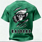Las Vegas Raiders Printed Unisex 100% Pure Cotton Washed T-Shirt