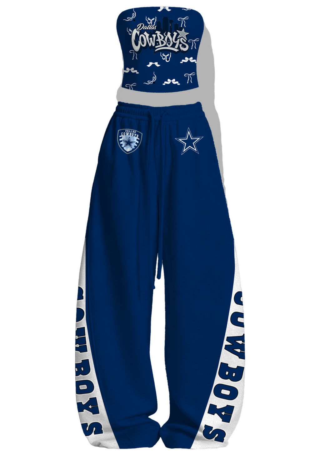 Dallas Cowboys Tops & Elasticated Trousers Two-Piece Set