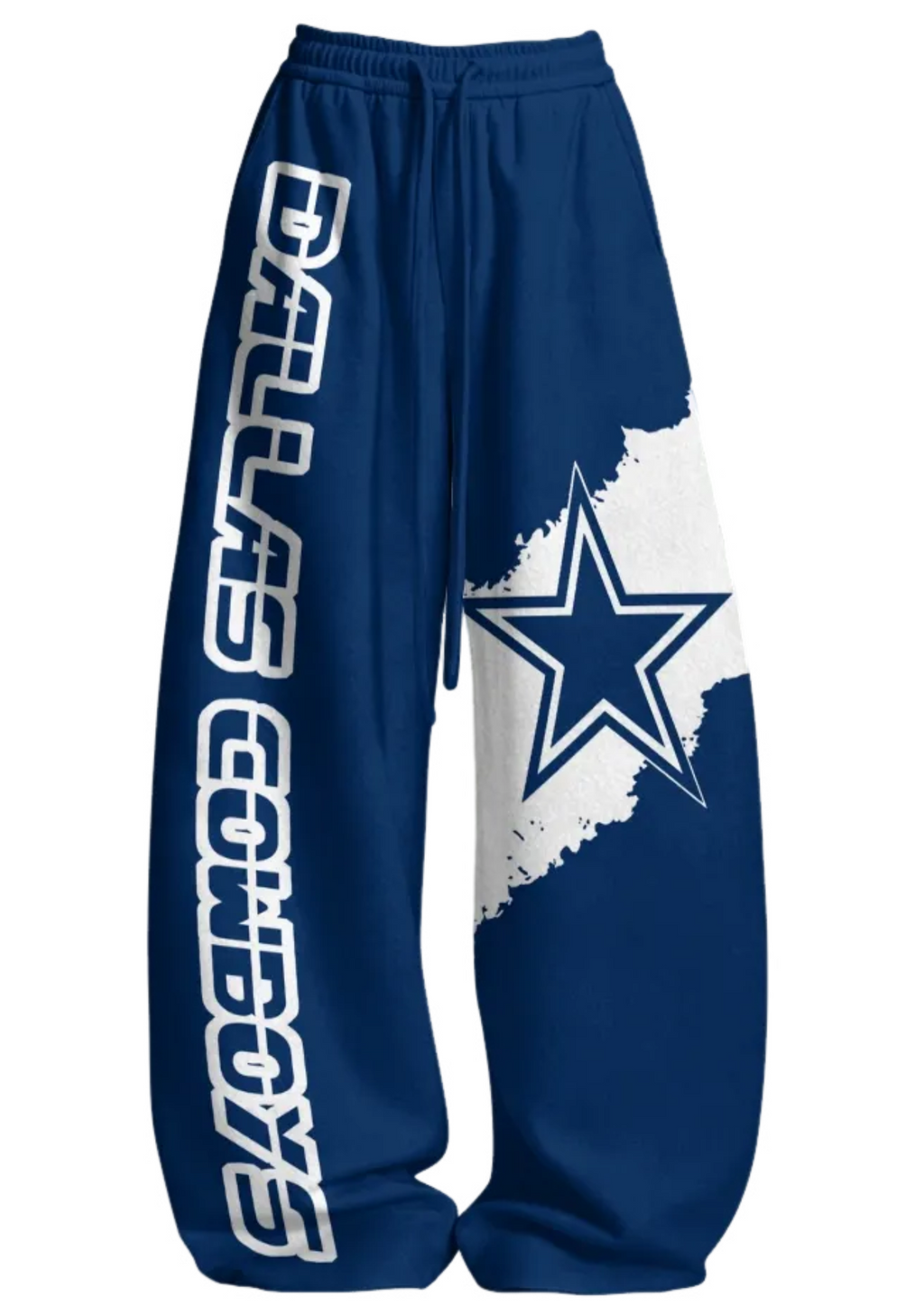 Dallas Cowboys White Tops & Elasticated Trousers Two-Piece Set