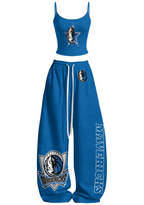 Dallas Mavericks Tops & Elasticated Trousers Two-Piece Set