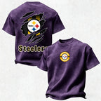 Pittsburgh Steelers Printed Unisex 100% Pure Cotton Washed T-Shirt
