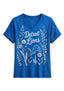 Women's Detroit Lions Wildflower Graphic V-Neck Raglan Rolled T-Shirt