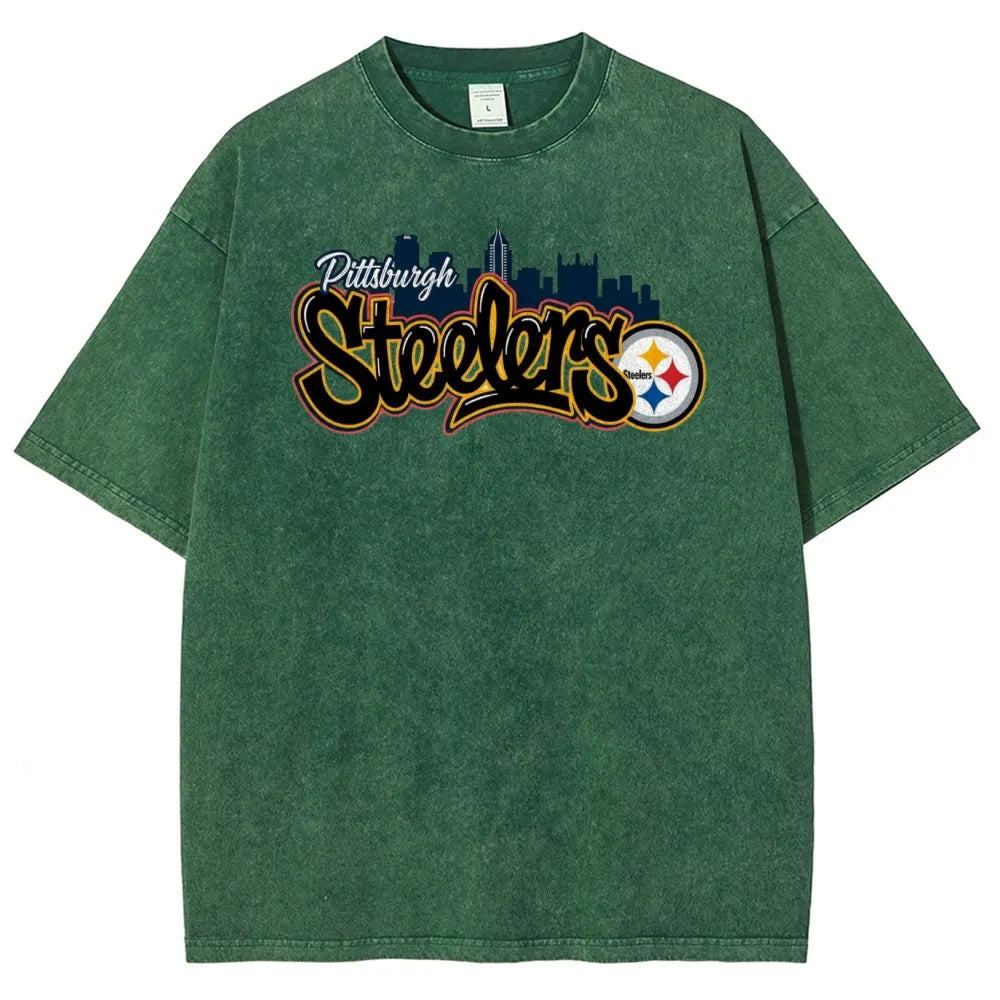 Pittsburgh Steelers Unisex Vintage Washed T-shirt