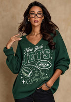 Women New York Jets Football Long Sleeve Game Day Shirt