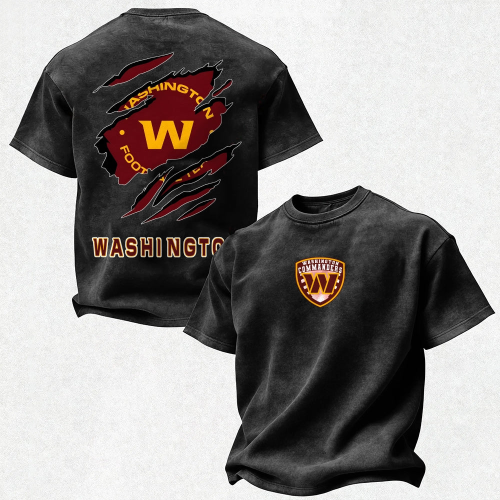 Washington Commanders Printed Unisex 100% Pure Cotton Washed T-Shirt