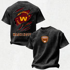 Washington Commanders Printed Unisex 100% Pure Cotton Washed T-Shirt