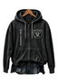 Las Vegas Raiders Women Heart Football Graphic Zip Up Hoodie