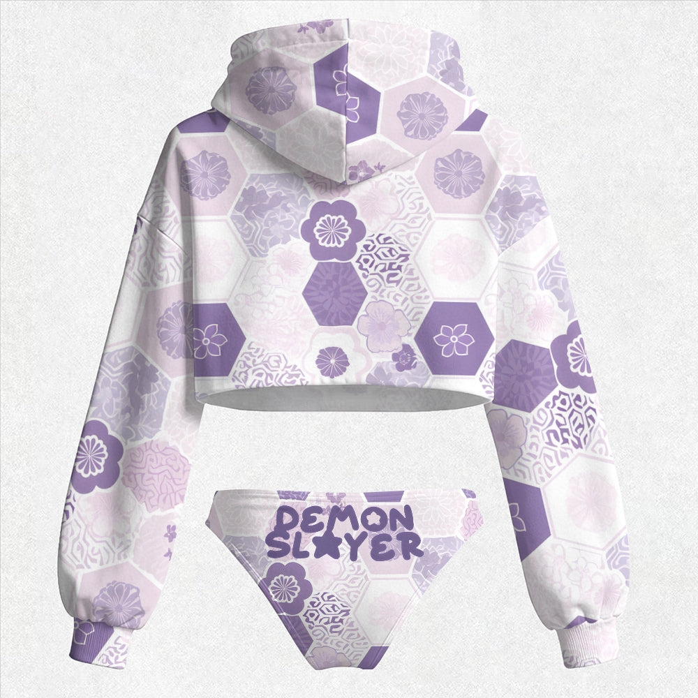 "Demon Slayer" Women's Hooded Thicken Suit Set