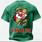 Kansas City Chiefs Printed Unisex 100% Pure Cotton Washed T-Shirt