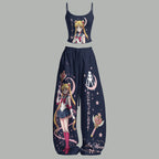 Top & Elasticated Trousers Two-Piece Set 2605006736