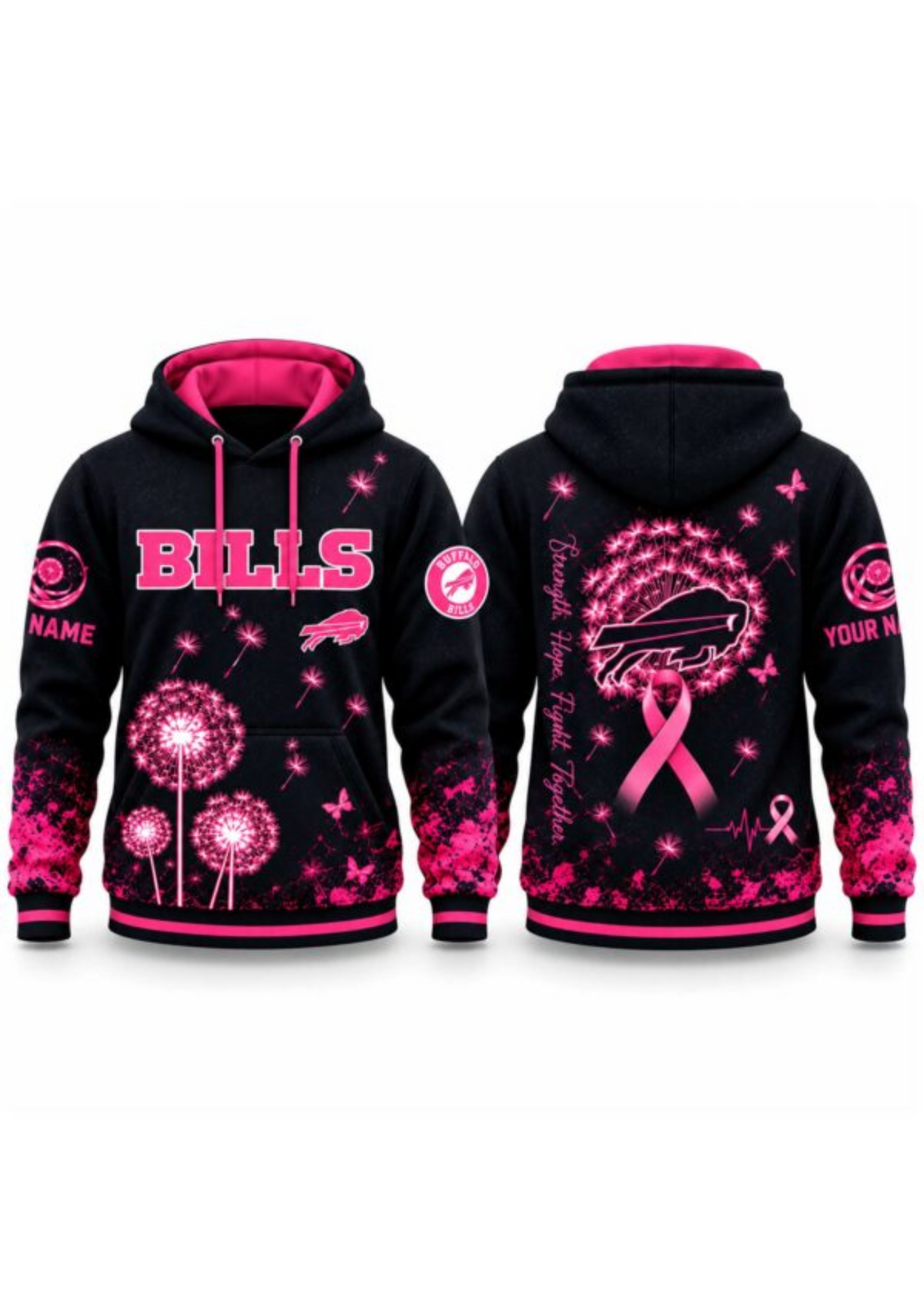 Buffalo Bills Breast Cancer Awareness Dandelion Hoodie Main image