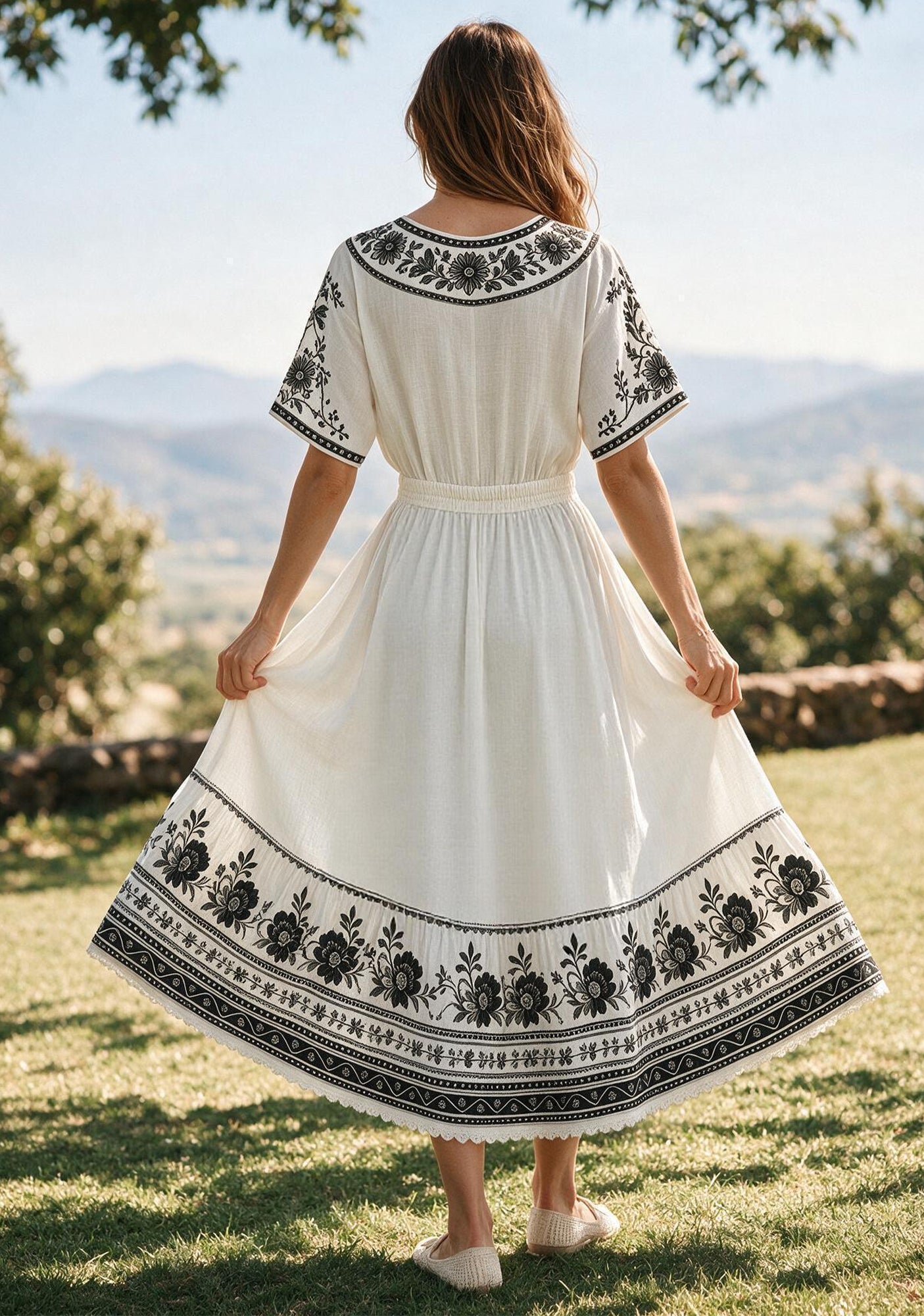 Las Vegas Raiders Boho Folk Floral Maxi Dress Secondary image