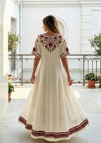 San Francisco 49ers Boho Trim Detail Maxi Dress