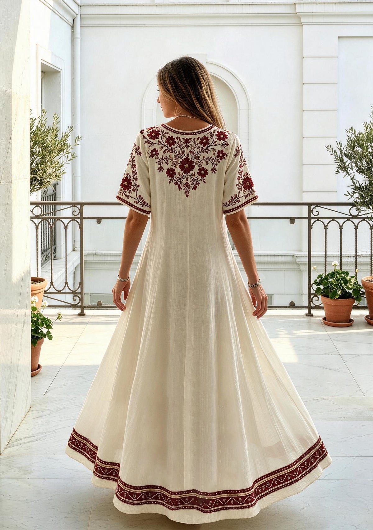 San Francisco 49ers Boho Trim Detail Maxi Dress